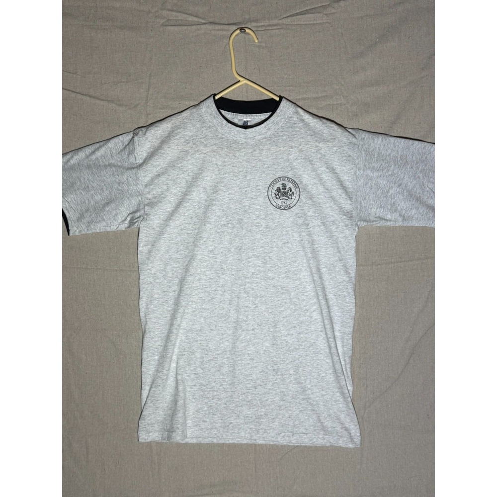 Vintage 90s County of Fairfax Virginia Double Collar T Shirt Mens M Belton USA